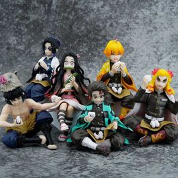 Anime Manga Cartoon Demon Anime Kamado Nezuko Kochou Shinobu Action Figure Kimetsu no Yaiba Tsuyuri Kanawo Statue Model Doll Gift 240401