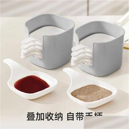 Dishes Plates Huanli Spit Bone Dish Dip Plate Household Seasoning Pot Sauce Vinegar Plat Drop Delivery Home Garden Kitchen Dining Dhpbb