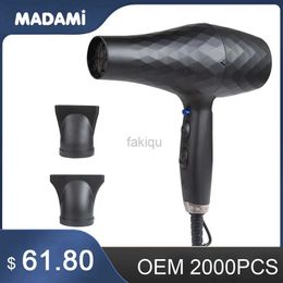 Hair Dryers Professional Hair Dryer Hot and Cold Wind Strong Power Blower Dryer 2000W Salon Hair Styling Tools 240401