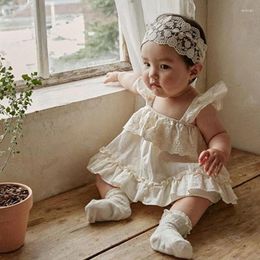 Clothing Sets Summer Sweety Baby Girls Shorts Outfits Sleeveless Ruffled Cami Tops With Heaband Set Cute