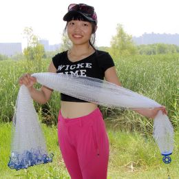 Rope Lawaia Hand Throw Fishing Net Metal Pendant Monofilament Nylon Fishing Network Small Mesh Fishing Tackle