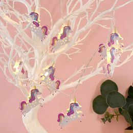 1.65m 10LED Unicorn String Light Home Kids Room Fairy Garland Lamps Unicorn Theme Birthday Patry Baby Shower Decoration Supplies 240325