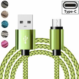 1/2/3 Meter Type C USB Phone Cable Android Charger Cable Kabel Charging Wire Cord for Samsung Galaxy S10 S21 S9 S8 Plus Note 10