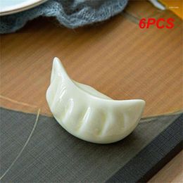 Chopsticks 6PCS Cute Dumpling Shape Ceramic Holder Stand Chopstick Rack Pillow Japanese Style Kitchen Tableware Tools