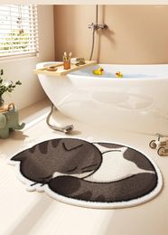 Carpets GBD0100 Strong Water Absorbing Cartoon Foot Mat At The Entrance Of Bathroom Household Anti-skid Thickened Special