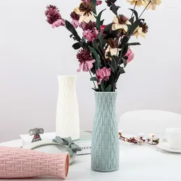Vases Nordic Flower Basket Plastic Vase Home Decoration Simulation Arrangement Anti-fall Living Room Ornaments
