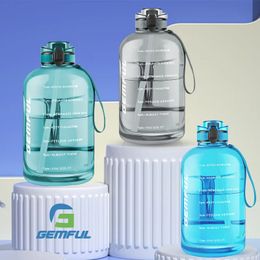 3 Liter Large Water Bottle BPA Free 3l Big Motivational 3000ml Drinking Jug with Straw and Time Marker for Sport Travel Gym 240325
