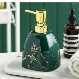 Liquid Soap Dispenser Light Luxury Ceramic Home Portable Lotion Bottle Shampoo Wristband Bathroom Accessories