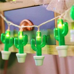 LED Strings Cactus String Light Decorative Lighting for Party Wedding Bedroom Home Girls Kids Room Decoration Night Lights YQ240401