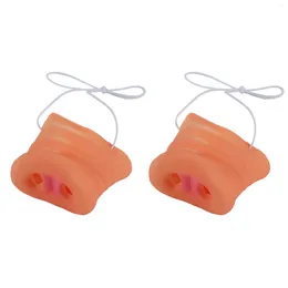 Party Decoration 2 Pcs Simulation Pig Nose With Elastic Band Animal Costume Mask Holloween Prop Halloween