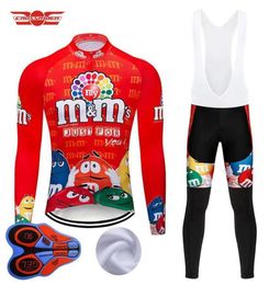 2020 Winter Cycling Jersey Set Mtb Cartoon Bike Clothing Mens Ropa Ciclismo Thermal Fleece Bicycle Clothes Long Cycling Wear3831912
