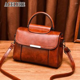 Drawstring ACELURE Simple Style Solid Colour Women Shoulder Bags Lady Shopping Purse PU Leather All-match Fashion High Capacity Handbag