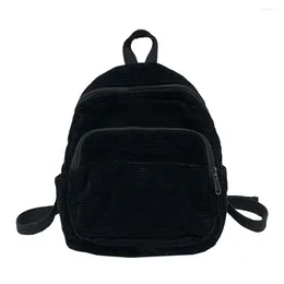 School Bags Corduroy Mini Backpack Casual Cross-body Bag Soft Simple Student Bookbags Purses And Handbags Female Commuter Handbag