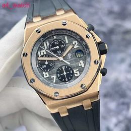 Grestest AP Wrist Watch Royal Oak Offshore Series 25940OK Dark Grey Dial 18K Rose Gold Material Date Timing Function Mechanical Watch