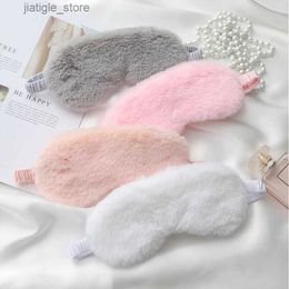 Sleep Masks Sleeping Mask Sleeping Blindfold Soft Plush Eye Masks Cute Love Cloud Eye Cover Plush Mask Eyepatch Nap Health Eye Cover Y240405