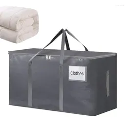 Storage Bags Moving Large Tote Totes Organizer With Zippers Carrying Handles Packing Home Supplies