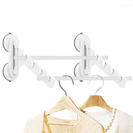 Hangers Suction Cup Folding Clothes Hanger Wall Mount Vacuum Drying Racks For Laundry Collapsible Pole Indoor