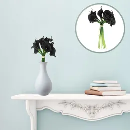 Decorative Flowers Realistic Black Roses Artificial Bouquet Bathroom Decorations Simulation Flower