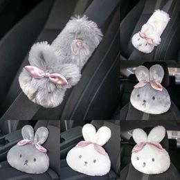 2024 Dear Cartoon Rabbit Bow Car Neck Soft Pillow In Automatic Flash Jacket Head Seating Support Wheelchairs Women Child Car Maker Face