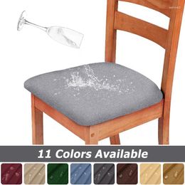 Chair Covers WaterProof Dining Room Cover Seat Spandex Removable Washable Elastic Cushion For Home El