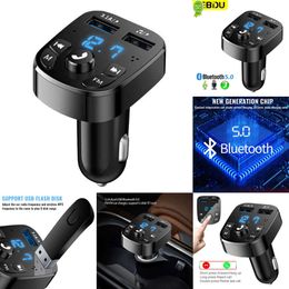 2024 Wireless Car Charger Bluetooth FM Transmitter Audio Dual USB Mp3 Player Radio Handsfree Charger 3.1A Fast Charger Car Accessorie