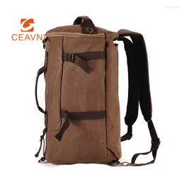 Backpack CEAVNI Trendy Boys Student Bag Large Capacity Portable Travel Multifunctional Casual Laptop England Style