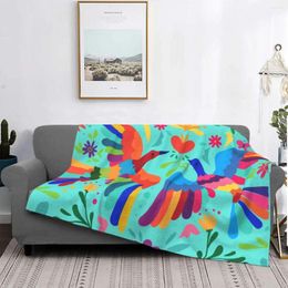 Blankets Mexican Embroidery Floral Carnaval Seamless Blanket Fleece Soft Flannel Traditional Mexico Throw For Bedding Sofa
