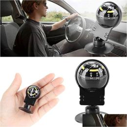 Car Compass Styling 360 Degree Rotating Inclinometer Vehicles Navigation Guide Ornaments Boat Accessories326J Drop Delivery Automobile Ottsj
