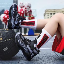 Basketball Shoes Autumn And Winter Boys Girls Children's High-top Tide Elementary School Sports