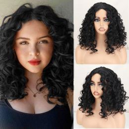 Wigs Short Hair Afro Kinky Curly Wig With Bangs For Black Women Cosplay Balck Wigs