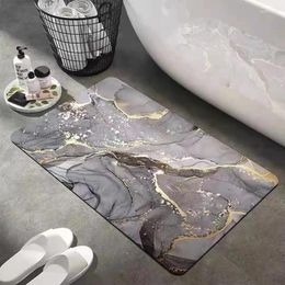 Bath Mats Instant Dry Bathroom Mat Quick Drying Carpet Super Absorbent Floor Memory Foam Non-Slip Rug For Tub