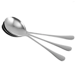 Spoons 3Pcs Stainless Steel Dinner Spoon Buffet Serving Metal Cooking Kitchen For Basting