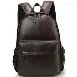 Backpack High Quality Brand Men Leather School Bag Fashion Waterproof Travel Male Laptop Computer Casual Book