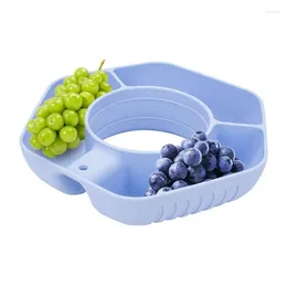 Plates Silicone Snack Ring Grade Bowls Dishwasher Safe Entertaining Eating Supplies For Hiking Car Picnicing Home