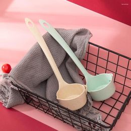 Spoons Long Handle Oil Separator Spoon Strainer Scoop Wheat Straw Spout Philtre Grease Anti-scald Colander Pot