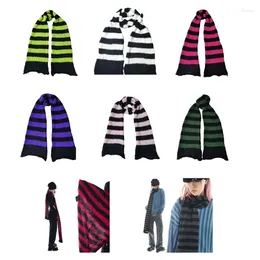 Scarves Soft Thicken Striped Scarf For Adult Casual Winter Warm Punk Style Women Men Unisex Neck Warmer Decorative Wholesale