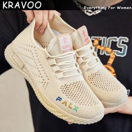 Shoes KRAVOO Hot Sale Women's Sports Shoes Women Female Sneakers 2023 New Mesh Fasion Women Sport Sneaker Woman Tennis Casual Ladies