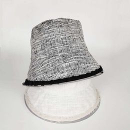 2022 Summer and Autumn Korean Edition Instagram Celebrity Little Fragrant Wind Bowl Hat Bell shaped Bucket Hat Female British Sunshade Fisherman Hat