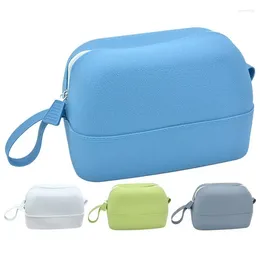 Storage Bags Silicone Cosmetic Bag Multi-Functional Makeup Waterproof Portable Zippered Brushes For Jewelries Beauty Tools