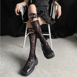 Sexy Socks Korean Lolita Harajuku Split Toe DIY Straps Lace Midtube Socks Sweet Fashion Cool Girl Stockings Japanese JK Stockings Y240401