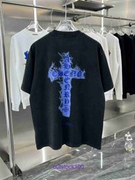 Summer casual t shirt for sale hearts old cross Sanskrit letters unisex loose short sleeved couple T-shirt Have Real Logo