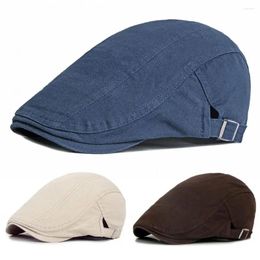 Berets Adjustable Beret Hat Keep Warm Lightweight Men British Style Gentleman Flat Cap For Travel