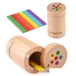 Intelligence Toys Toddler Montessori For 1 2 3 Year Old Color Matching Fine Motor Skills Sensory Wooden Educational Stick Board Game 2 Dhohx