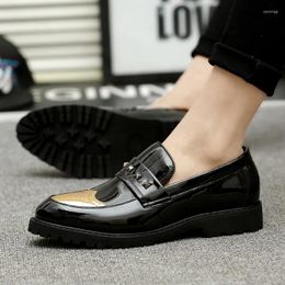 Casual Shoes Loafers Men Leather Business Outdoor Breathable Slip-On Fashion Dress Man Office Work