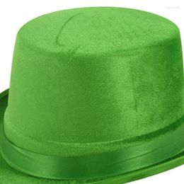 Berets Green Hat For StPatricks Day Festival Decors Irish Holiday Fedoras Carnivals Party Wear Dress Up Tall