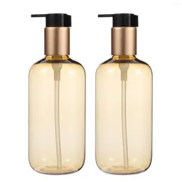 Storage Bottles 2 Pcs Lotion Press Bottle Shower Gel Dispenser Conditioner Sub Packaging Plastic Travel Emulsion