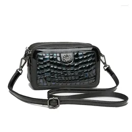 Totes Famous Stone Pattern The First Layer Cow Patent Leather Women's Bag 2024 European And American Fashion Messenger