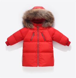 Boys Winter Jacket Kids Duck Down Long Section Jacket girls Warm Coat Kids Down Parkas Coat Fur Hooded Outerwear Clothing6044881