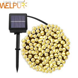 LED Strings Solar String Light Fairy Garden Waterproof Outdoor Lamp 5/712/22M 6V Garland For Christmas Xmas Holiday Party Home Decoration YQ240401