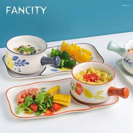 Flatware Sets FANCITY Japanese Breakfast Bowl And Plate Set For One Person Creative Net Red Exquisite Tableware Household